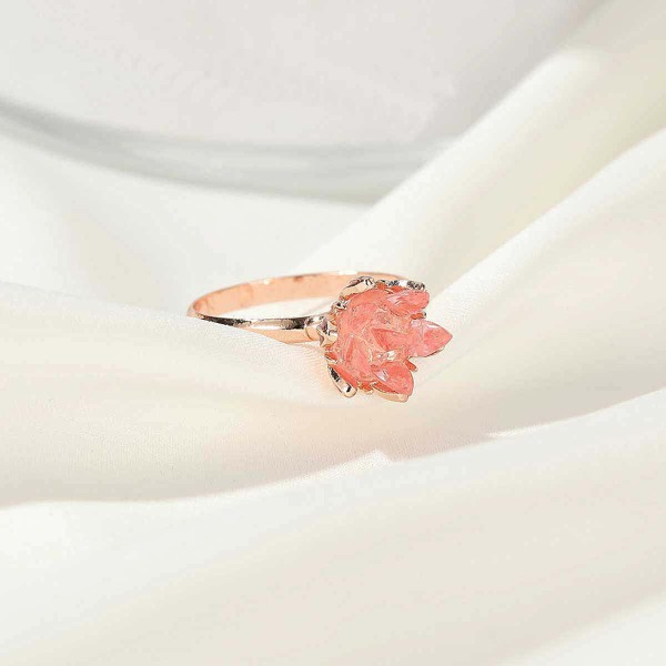

Girls Flower Design Ring, Pink