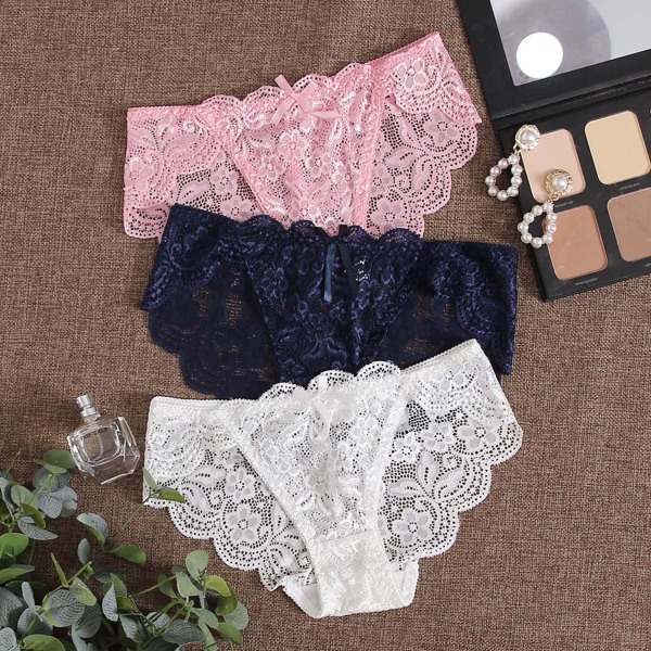 

3pack Floral Lace Panty Set, Multicolor