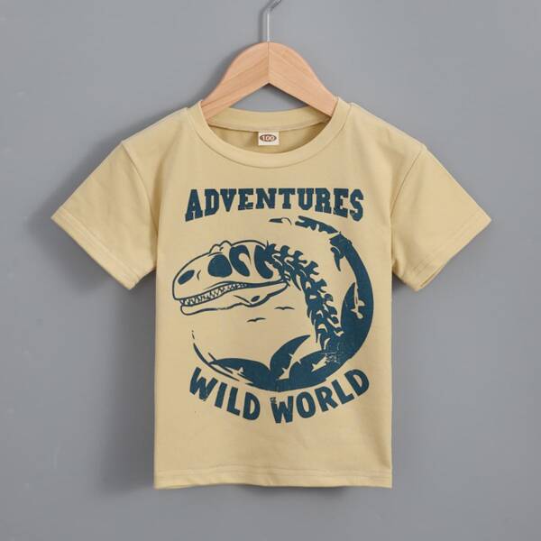 

Toddler Boys Letter Graphic Tee, Apricot