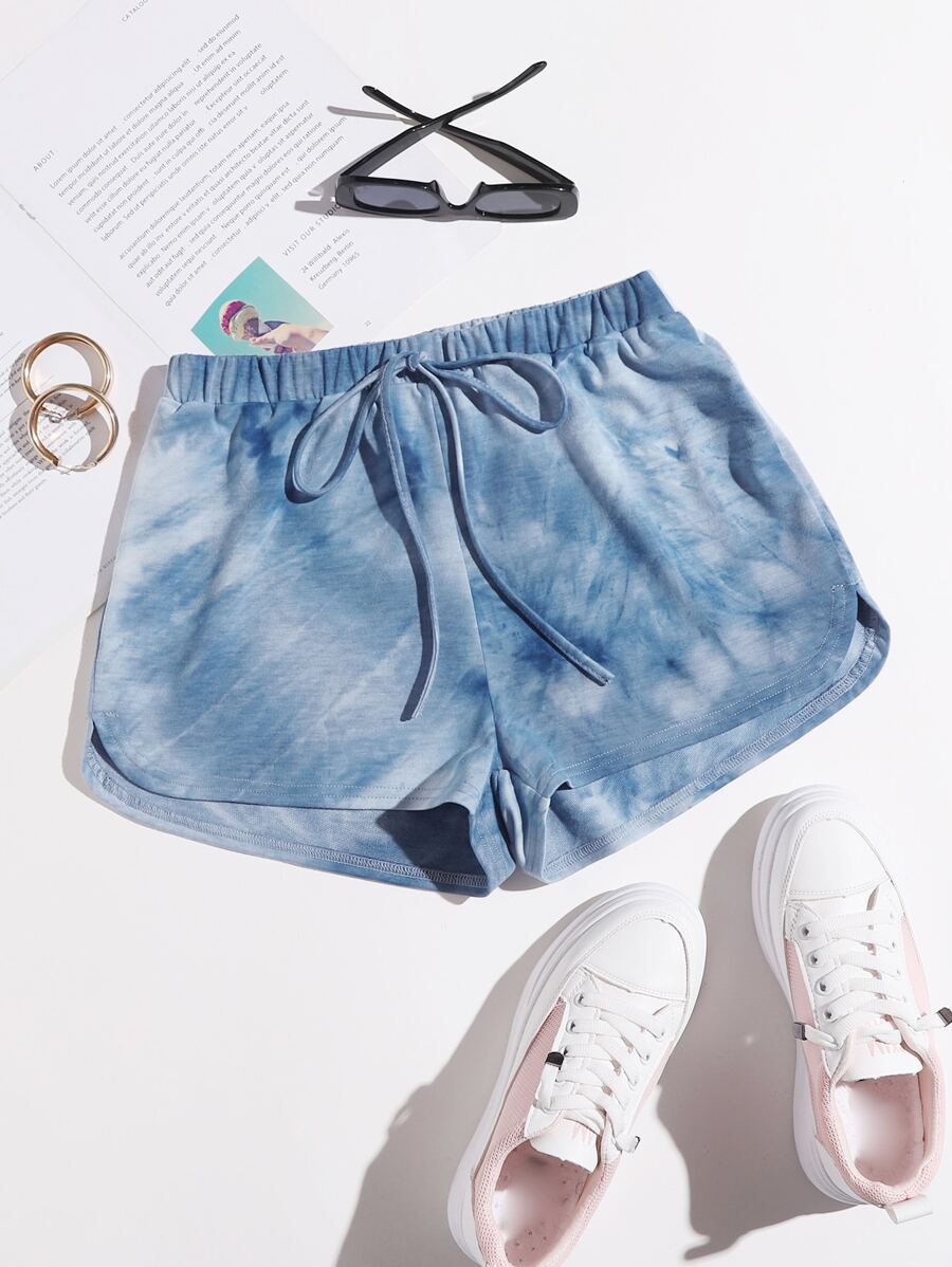 Muchica 結飾腰紮染海豚短褲