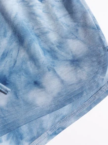 Muchica 結飾腰紮染海豚短褲