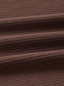 Muchica Đầu dây treo đan có gân trơn - Màu nâu Sô-cô-la - Xem 4