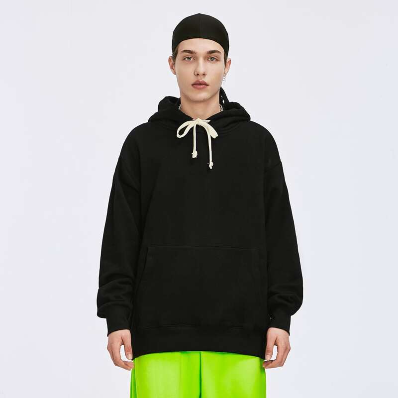 

Guys Kangaroo Pocket Drawstring Hoodie, Black
