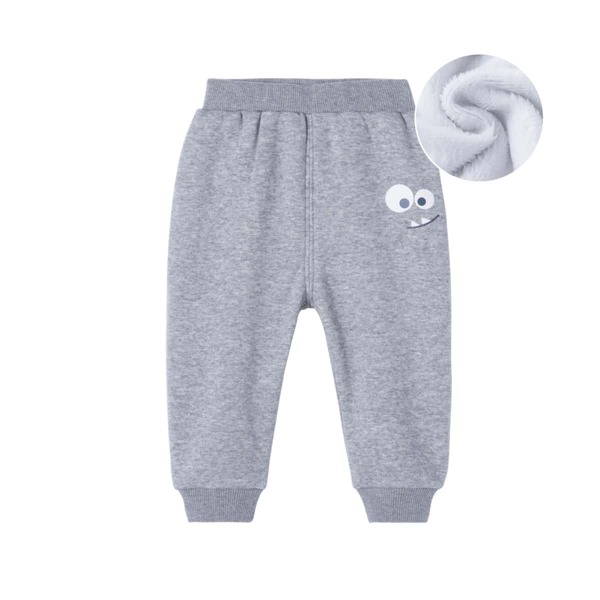 

Toddler Boys Elastic Waist Thermal Sweatpants, Light grey