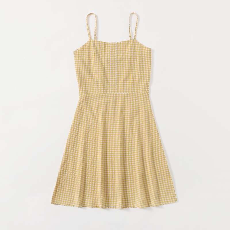 

Gingham Cami Dress, Yellow