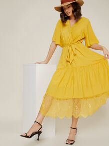 SHUZIA Dép xăng đan màu trơn Dây đeo mắt cá chân Thanh lịch - màu đen - Xem 4