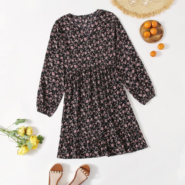 

Plus Ditsy Floral Smock Dress, Multicolor