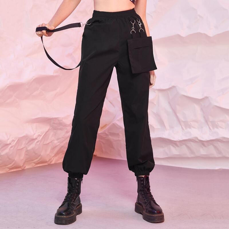 

Solid Cargo Joggers, Black