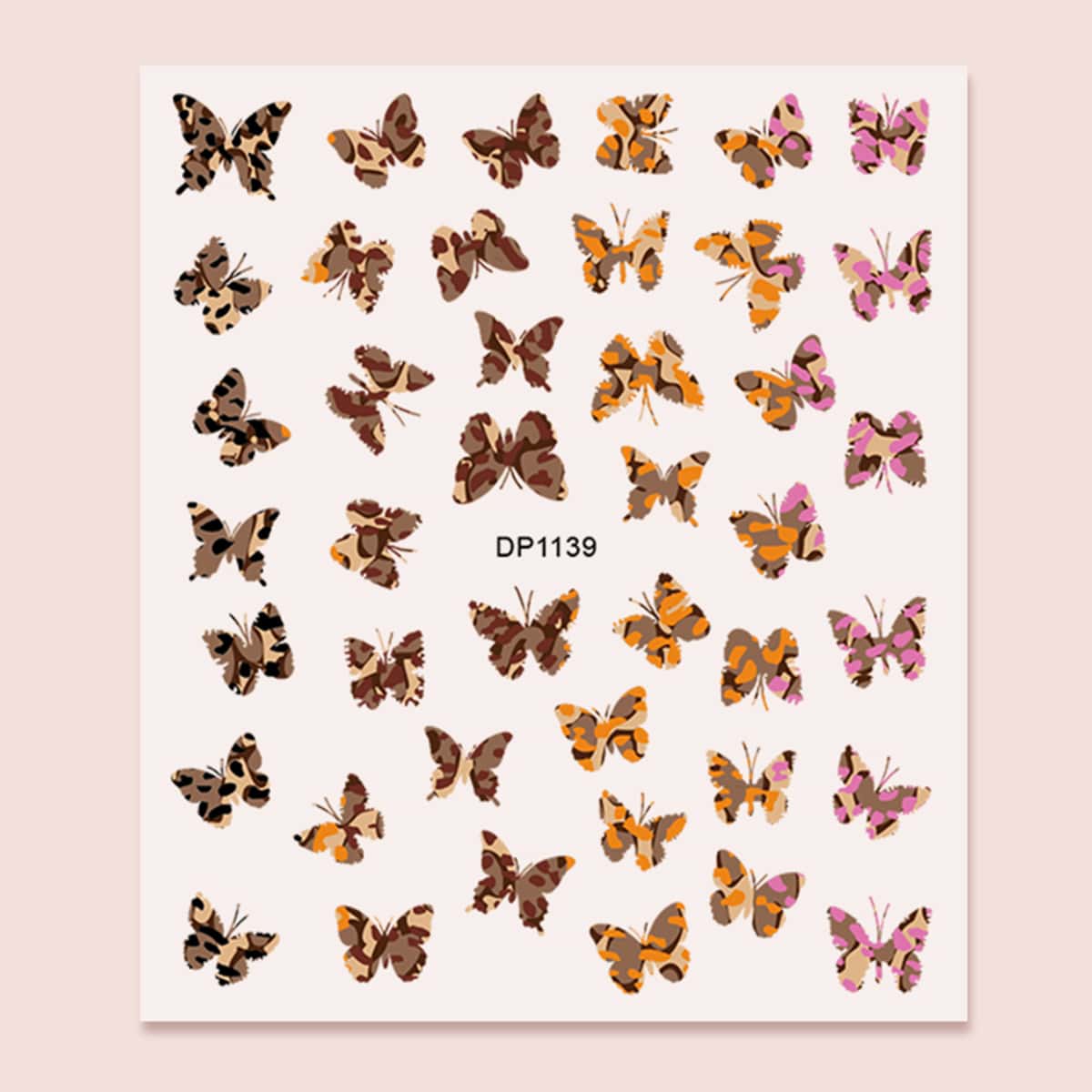 

1sheet Butterfly Pattern Nail Art Sticker, Multicolor