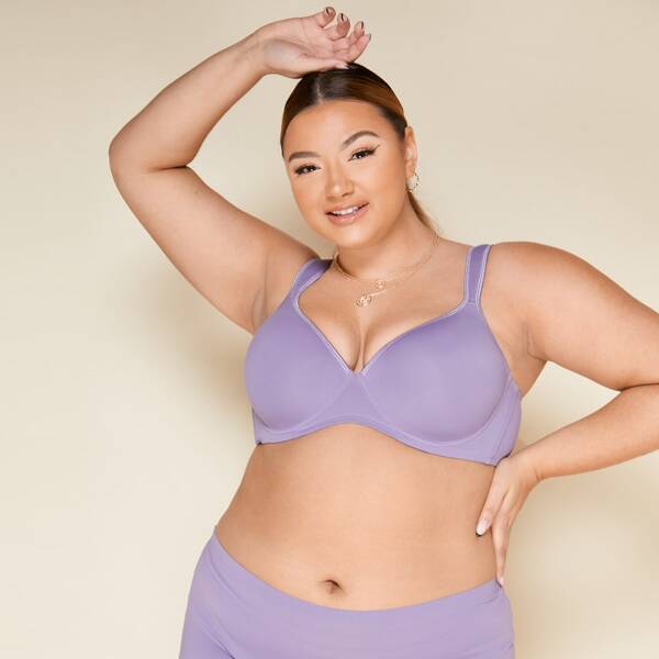 

Plus Underwire Bra, Lilac purple