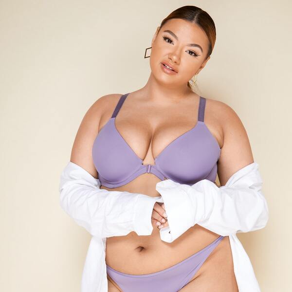 

Plus Underwire Bra, Lilac purple