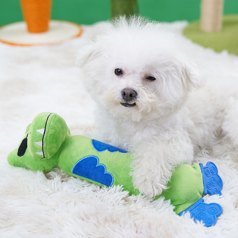 

Crocodile Shaped Pet Sound Toy, Green