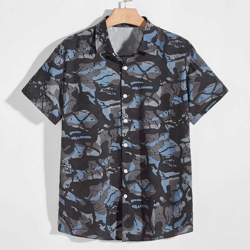 

Guys All Over Print Shirt, Multicolor