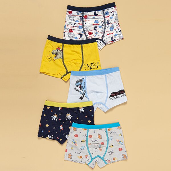 

Toddler Boys 5 Pack Cartoon Graphic Underwear, Multicolor
