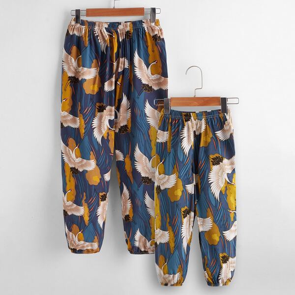 

Toddler Girls Crane Print Pants, Multicolor