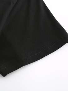 Camiseta con estampado de luna y estrella - Negro - Ver 4