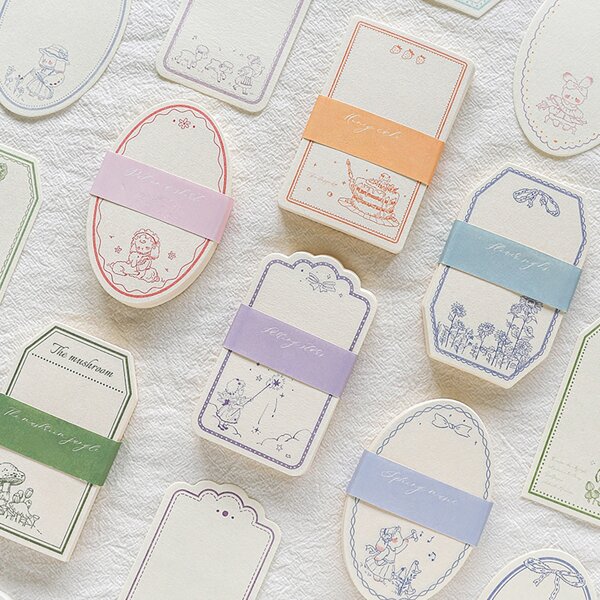 

1pc Mixed Pattern Random Memo Paper, Multicolor