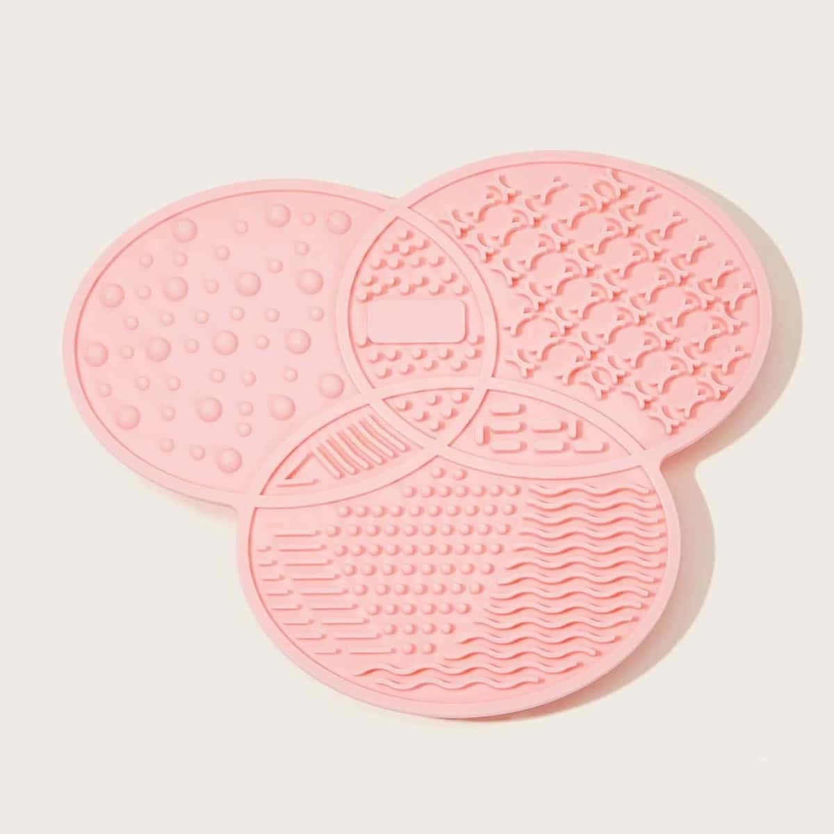 

1pc Makeup Brush Cleaning Pad, Baby pink