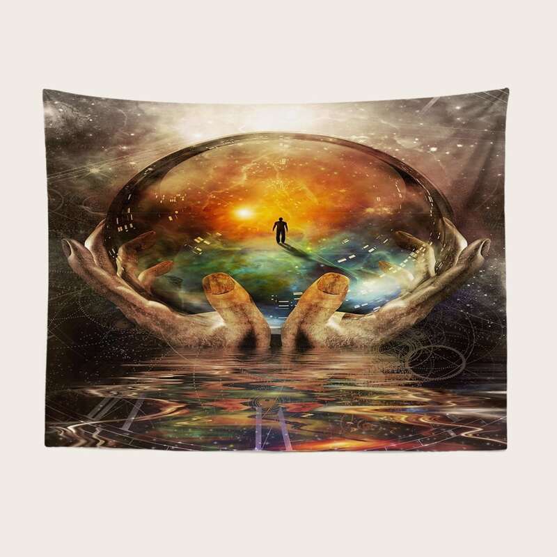 

Crystal Ball Print Tapestry, Multicolor