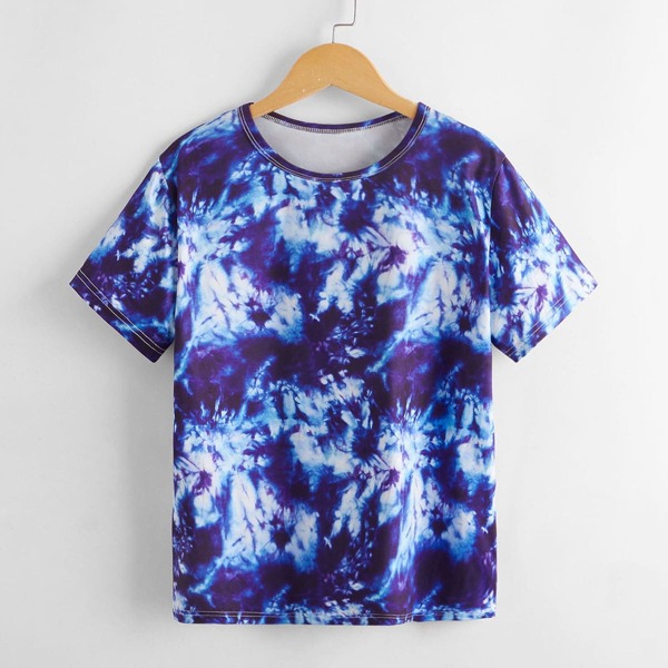 

Boys Tie Dye Tee, Blue and white
