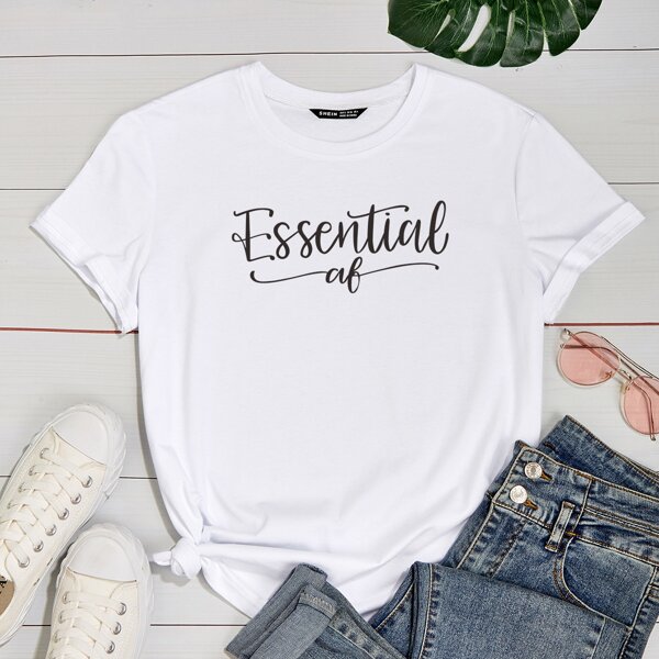 

Letter Graphic Tee, White