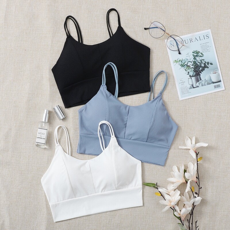 

3pack Simple Bralette Set, Multicolor
