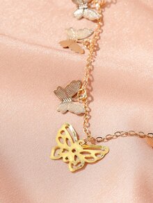 Collar con mariposa - Amarillo Oro - Ver 3