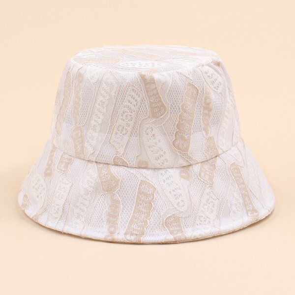 

Mesh Overlay Bucket Hat, Khaki