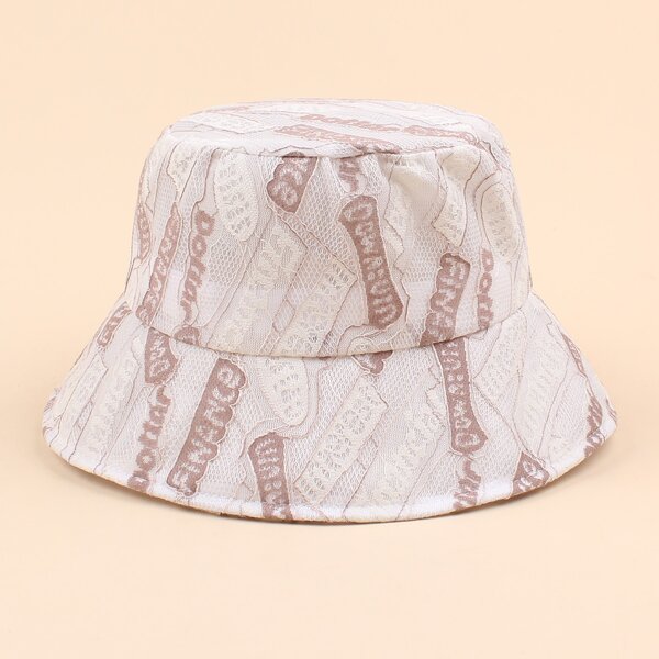 

Mesh Overlay Bucket Hat, Purple