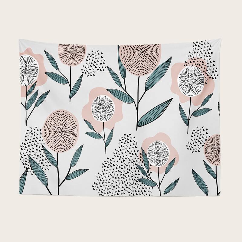

Plant Print Tapestry, Multicolor