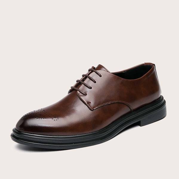 

Men Lace-up Front Dress Shoes, Brown