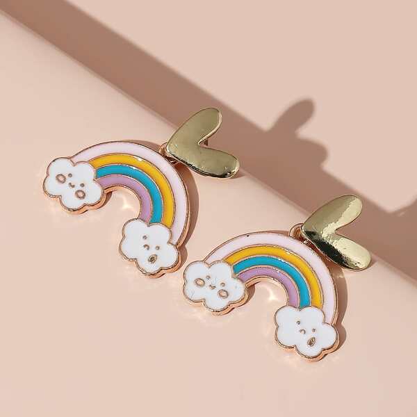 

Rainbow Charm Drop Earrings, Multicolor
