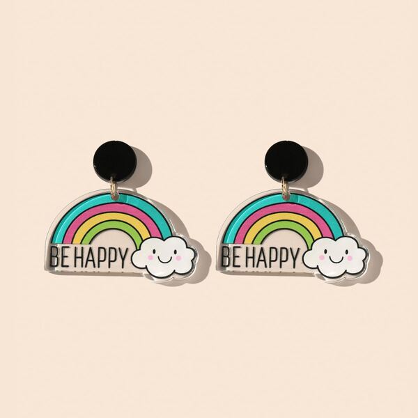 

Rainbow Charm Drop Earrings, Multicolor