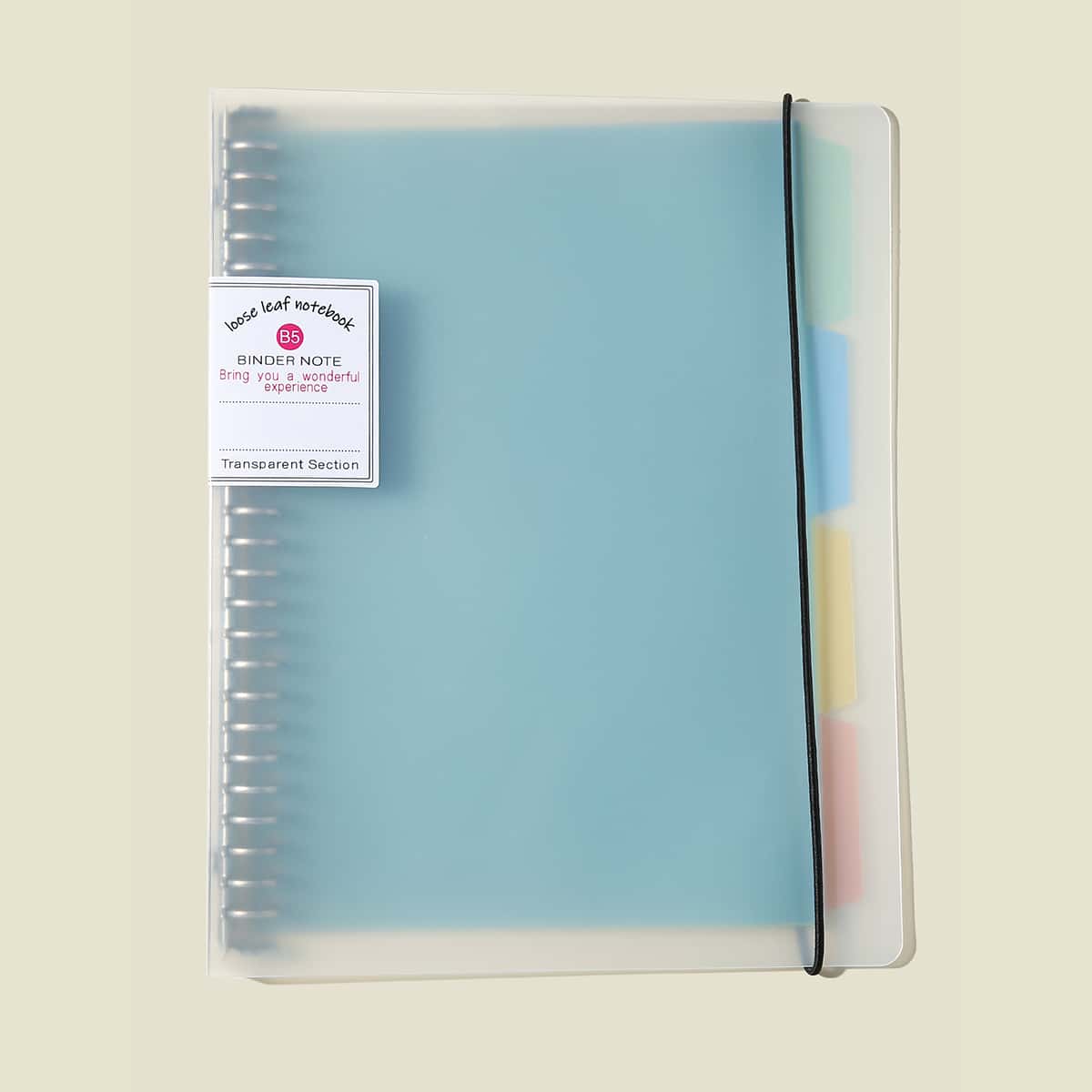 

1pc B5 26 Hole Loose-leaf Book Shell Without Paper, Clear