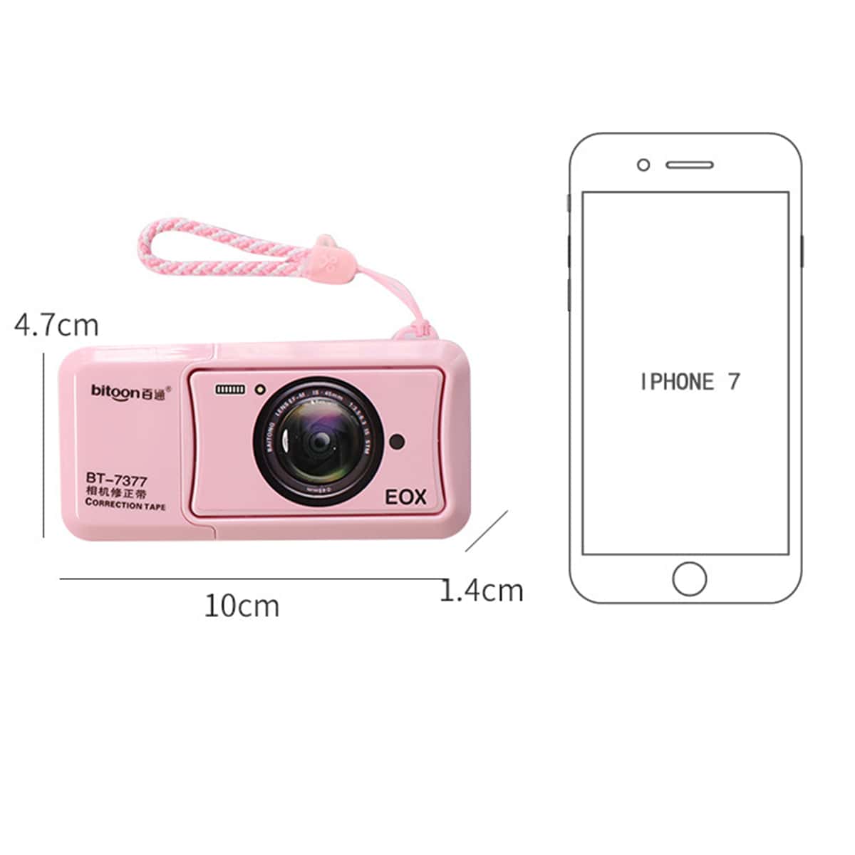 

1pc Random Camera Shaped Correction Tape, Multicolor