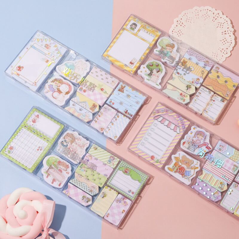

1box Random Cartoon Sticky Note, Multicolor
