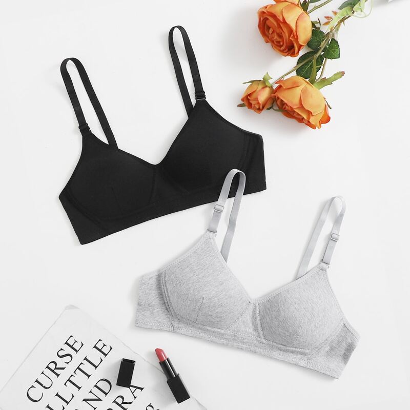 

2pack Simple Bra Set, Multicolor