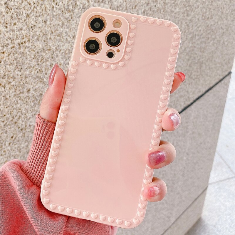 Heart iPhone Case, Baby pink