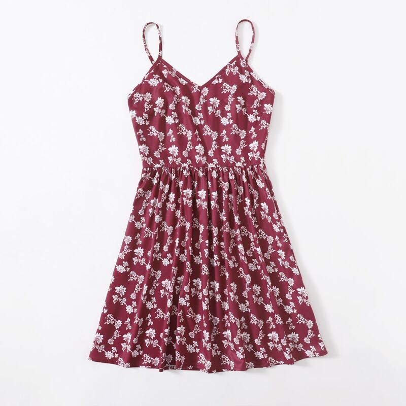 

Ditsy Floral Cami Dress, Rose red