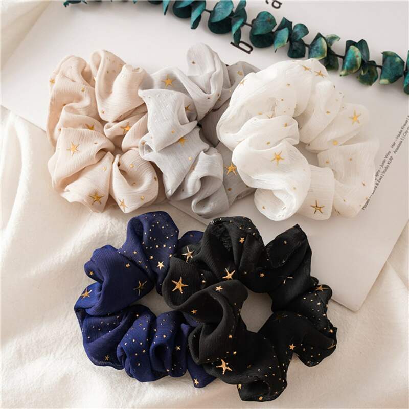 

2pcs Random Star Scrunchie, Multicolor