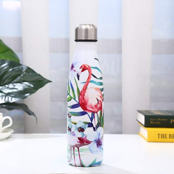 

Flamingo Print Vacuum Cup, Multicolor