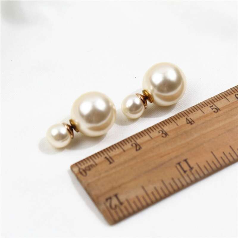 

Faux Pearl Ear Jacket, White
