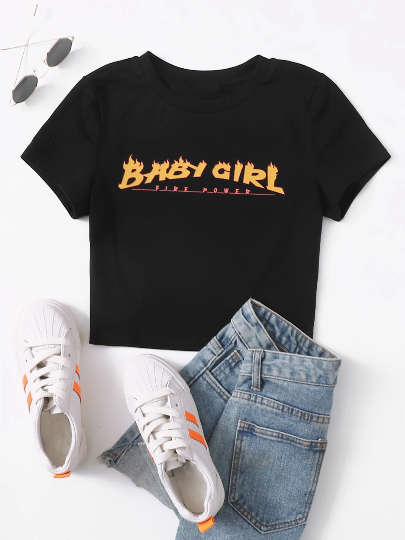 Shein プラス 文字グラフィック ティー