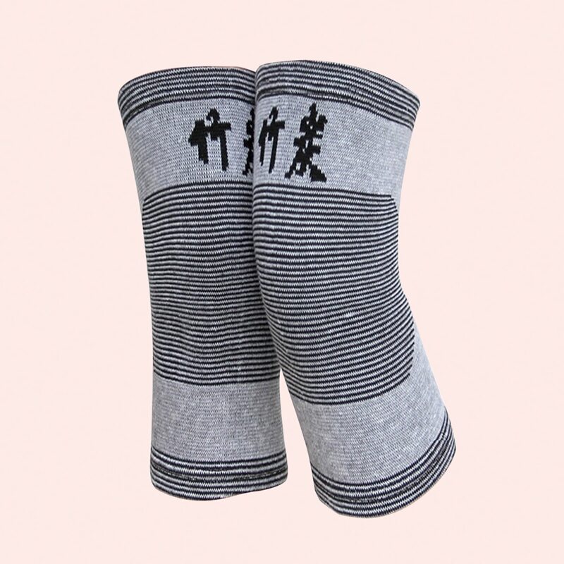 

1pair Striped Sports Knee Pads, Grey