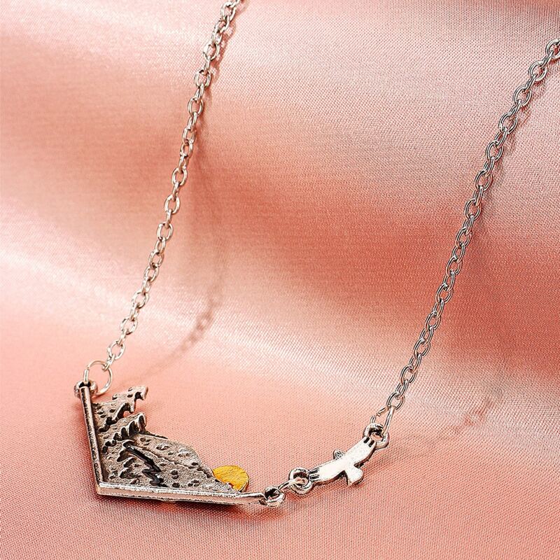 

Landscape Pendant Necklace, Silver