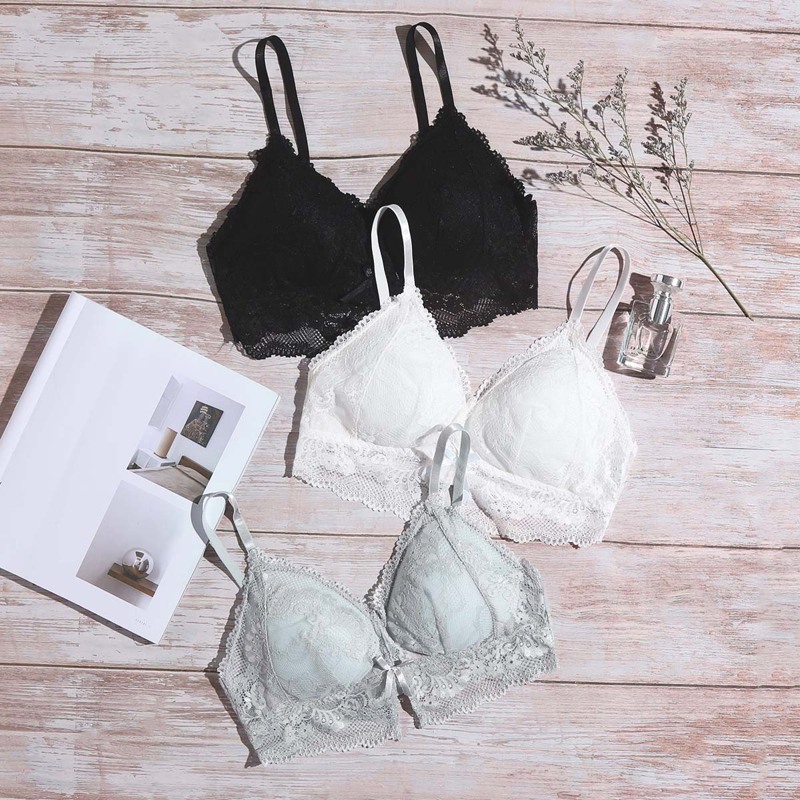 

3pack Floral Lace Bra Set, Multicolor