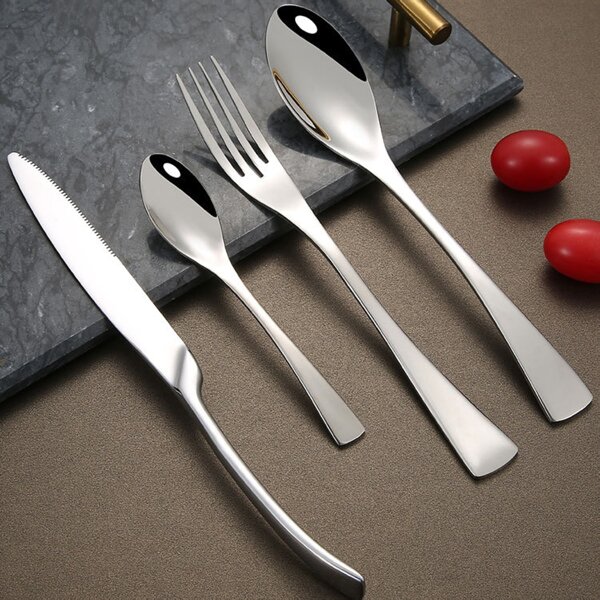 

4pcs Stainless Steel Cutlery Set, Silver