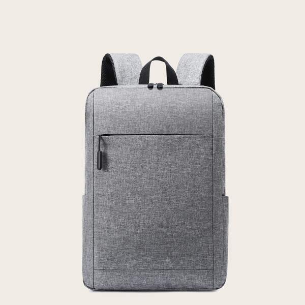 

Men Zip Front Backpack, Grey
