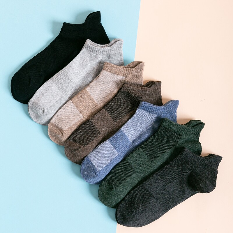 

Guys 7pairs Colorblock Ankle Socks, Multicolor