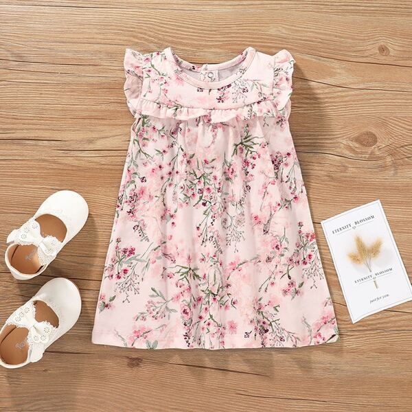 

Baby Girl Floral Print Dress, Multicolor